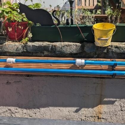 Holder for pool landing nets, hooks etc.